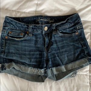 American Eagle dark wash shorts